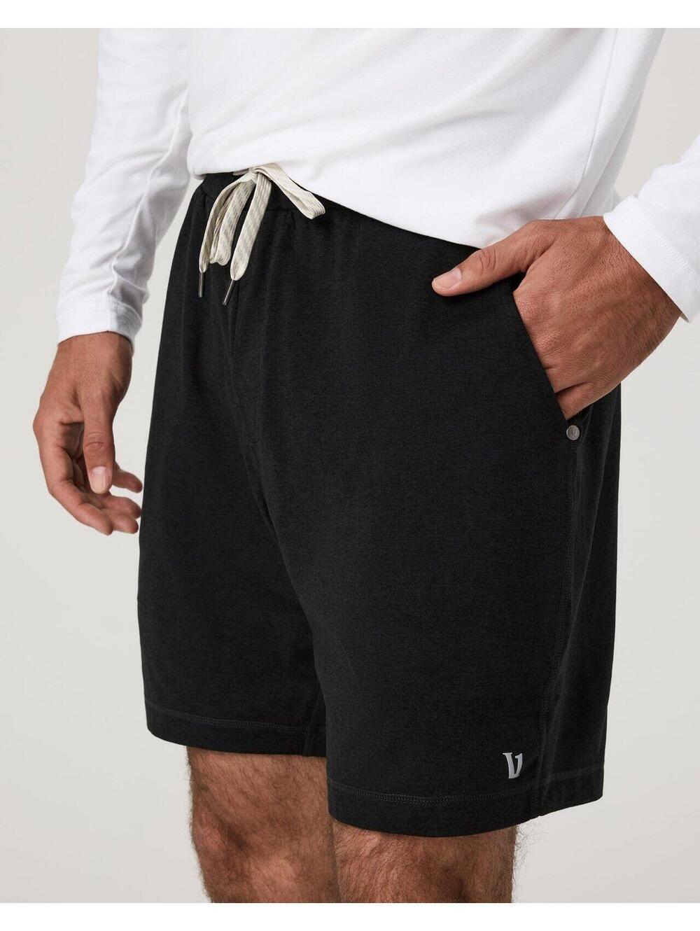 Vuori Ponto Performance Short 7" Black Heather Men’s Medium